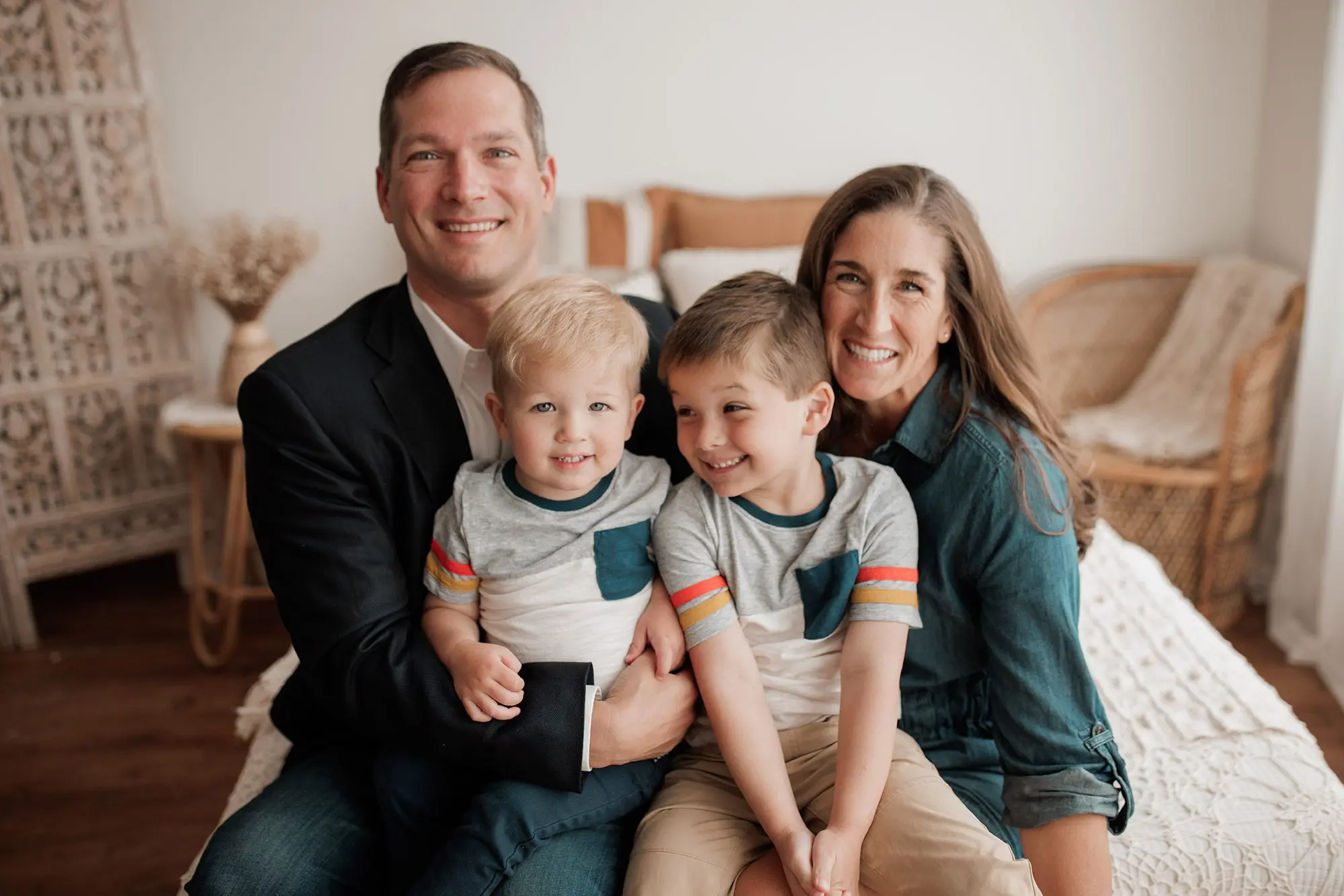 Boston family photos in studio