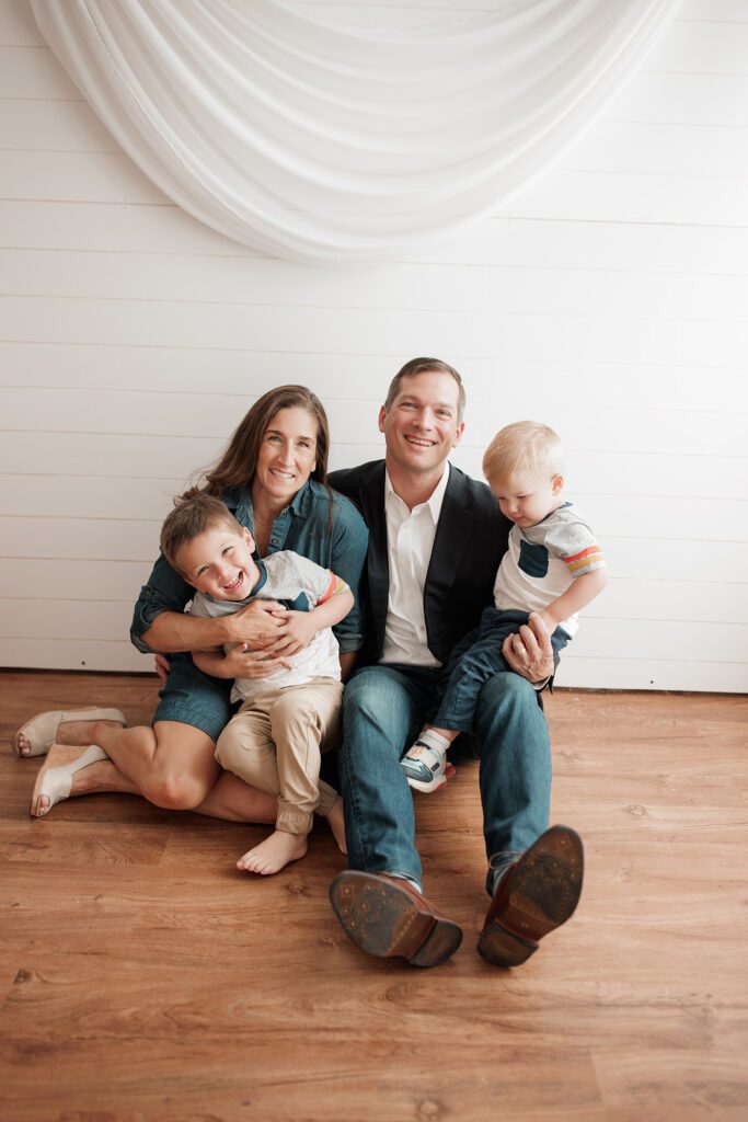Boston family photos in studio