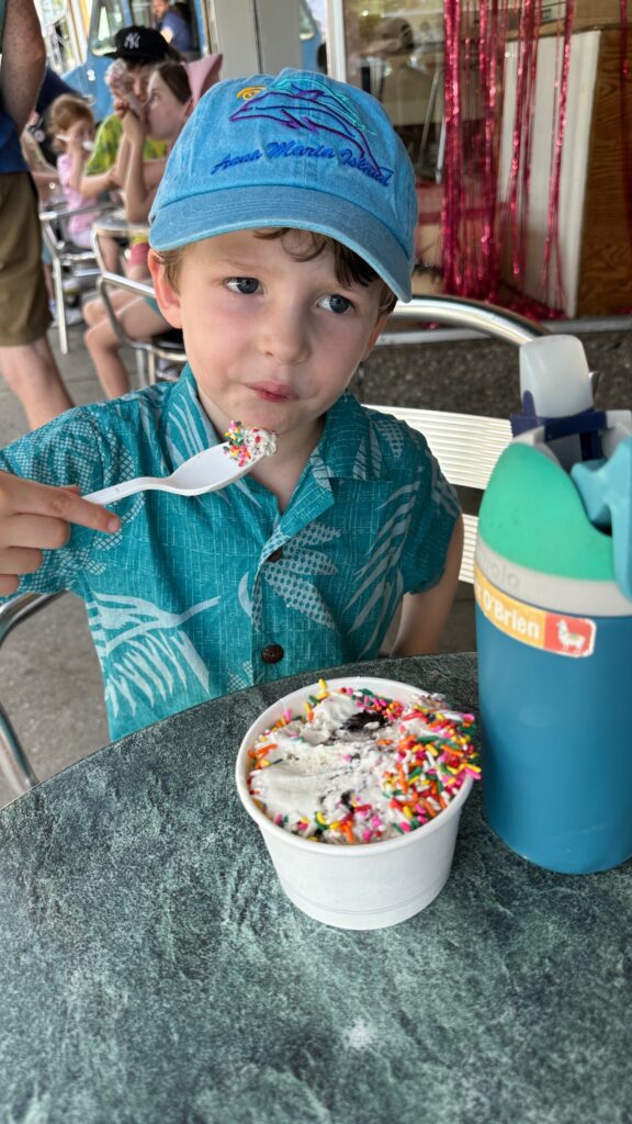 Things to do with little kids in Falmouth, MA - ice cream downtown