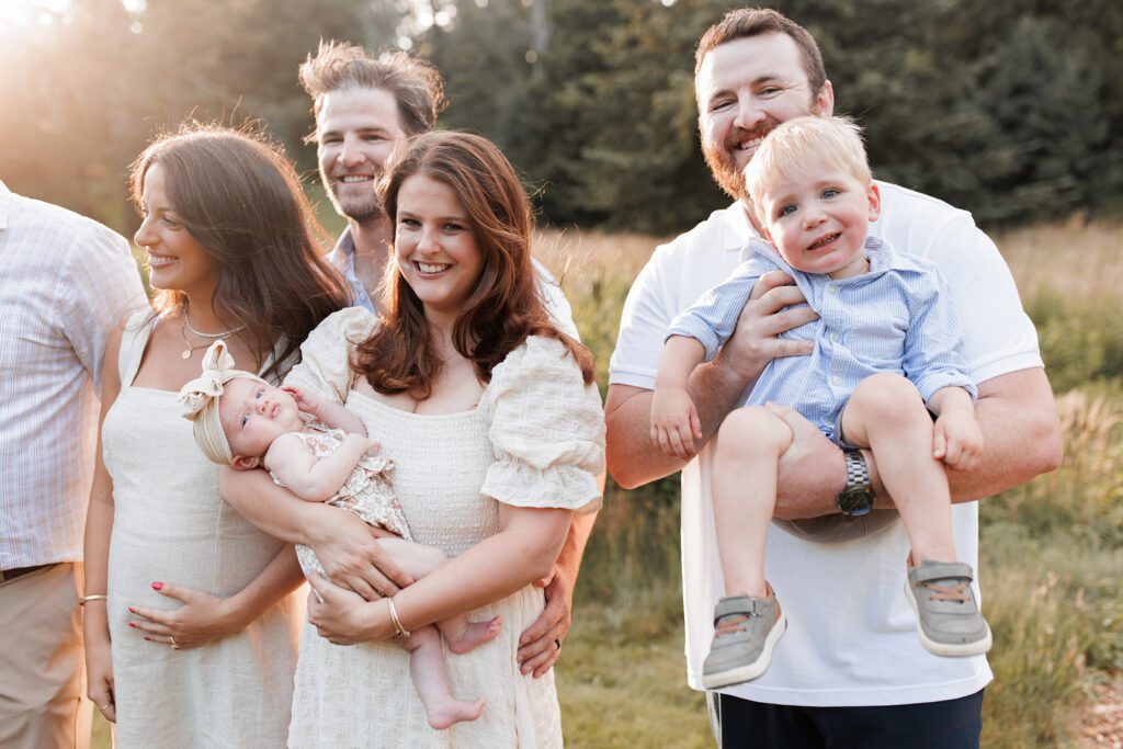 Boston extended family photographer: tips for amazing pictures - up close on big family portrait