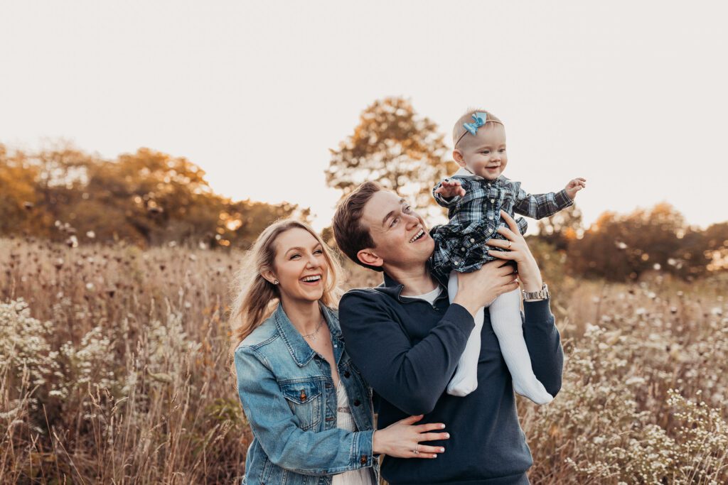 Kid friendly restaurants in roslindale - baby girl on dad's shoulders