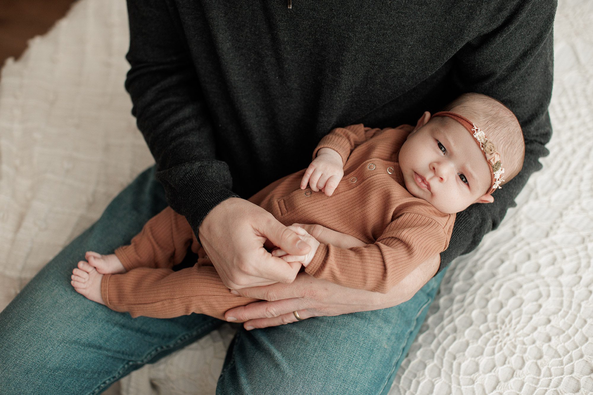 Favorite Newborn Photography Poses - dad holding baby girl