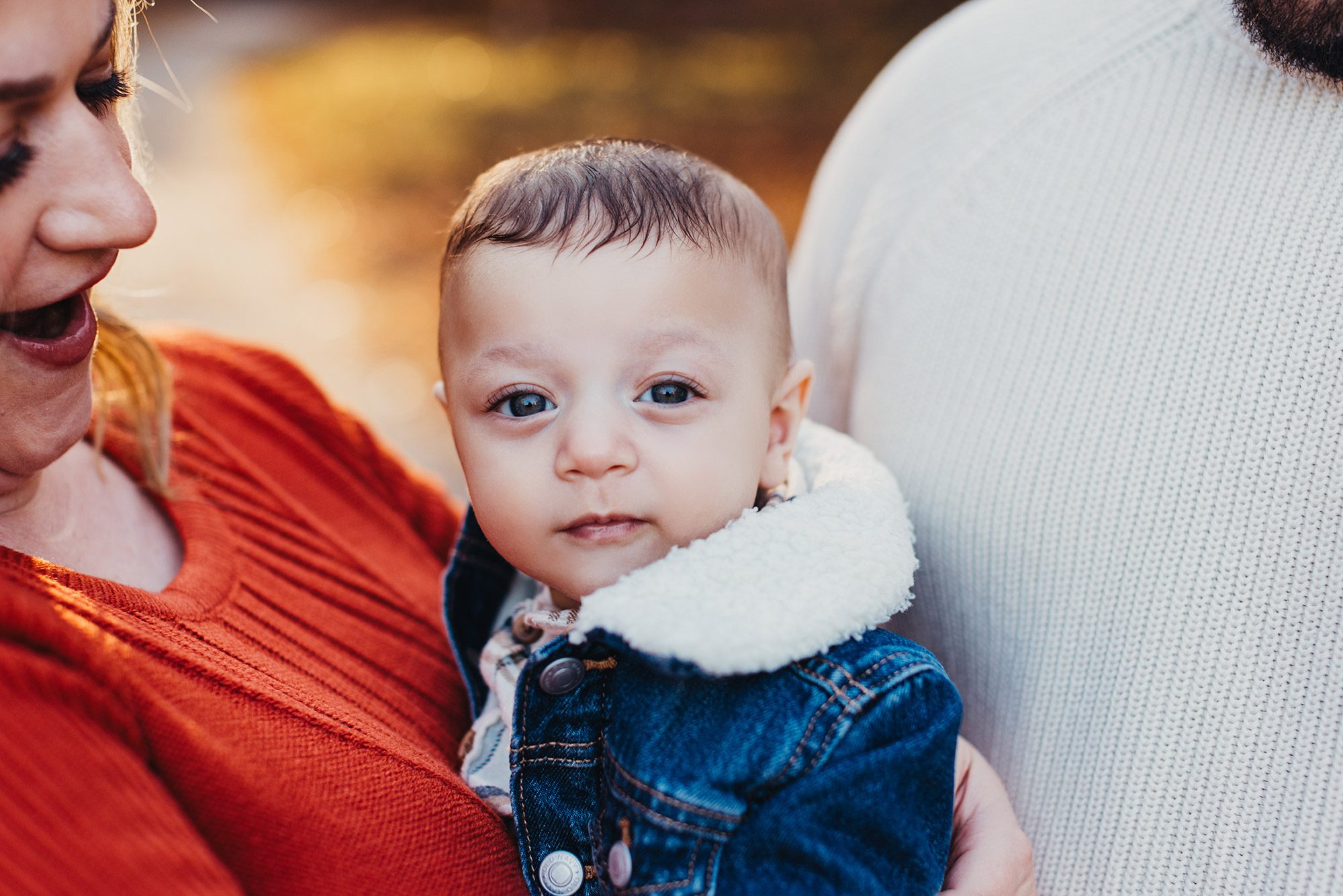 Annual Family Photos Boston Photographer - baby lookinga t the camera