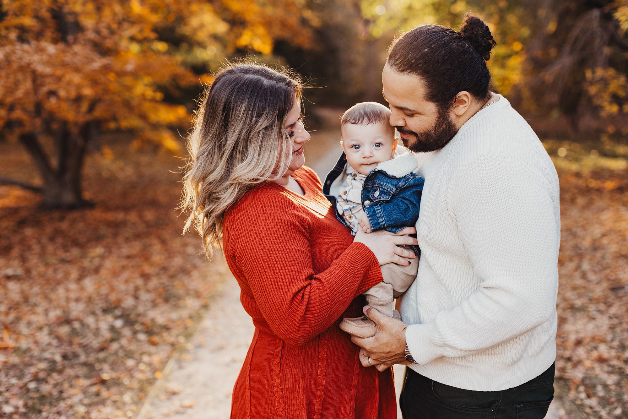 Annual Family Photos Boston Photographer - foliage in background