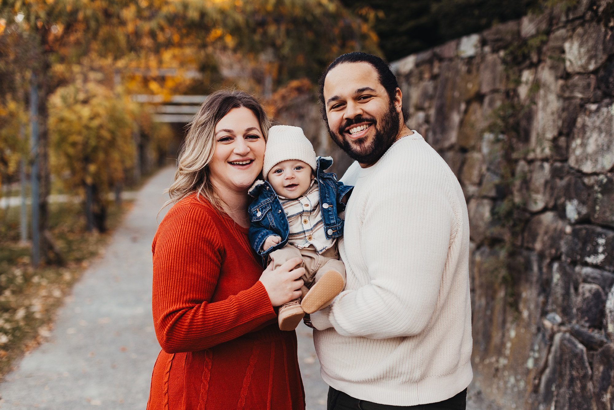 Annual Family Photos Boston Photographer - baby boy smiling with parents