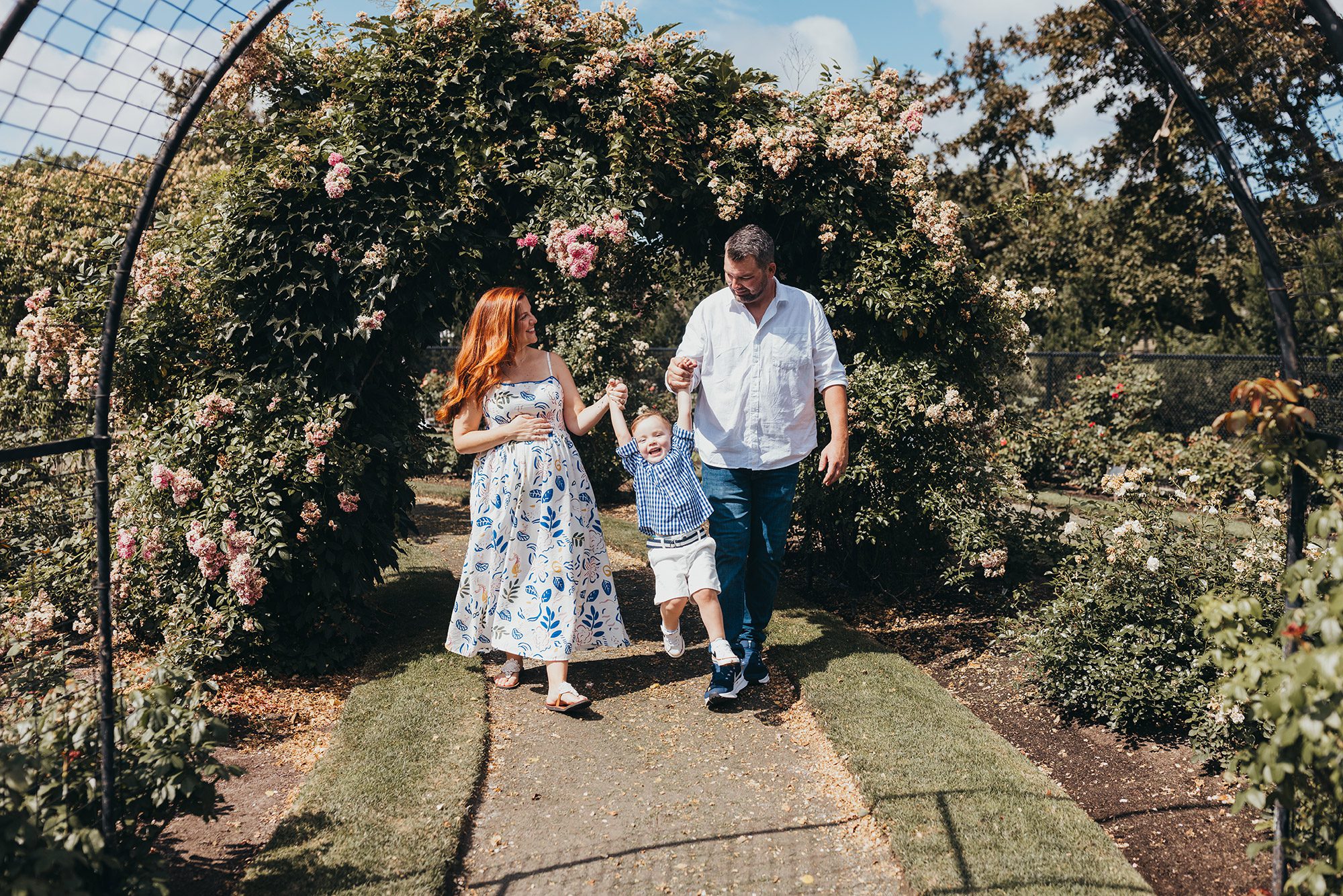 Maternity Photos at the Kelleher Rose Garden in the Fens