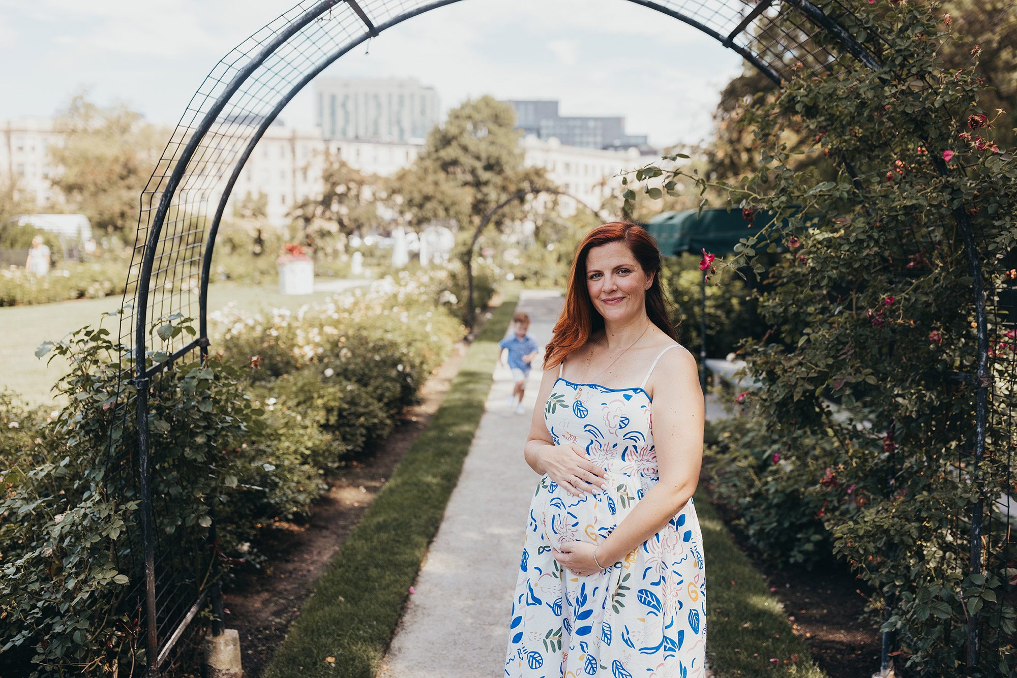 Maternity Photos at the Kelleher Rose Garden in the Fens
